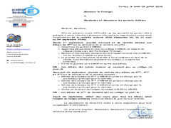 Organisation de la rentrée scolaire 2026
